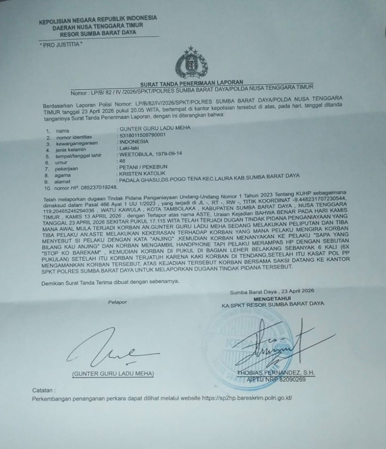 DPP AP2 Indonesia Desak Aparat Usut Tuntas Dugaan Penganiayaan Wartawan di Sumba Barat Daya