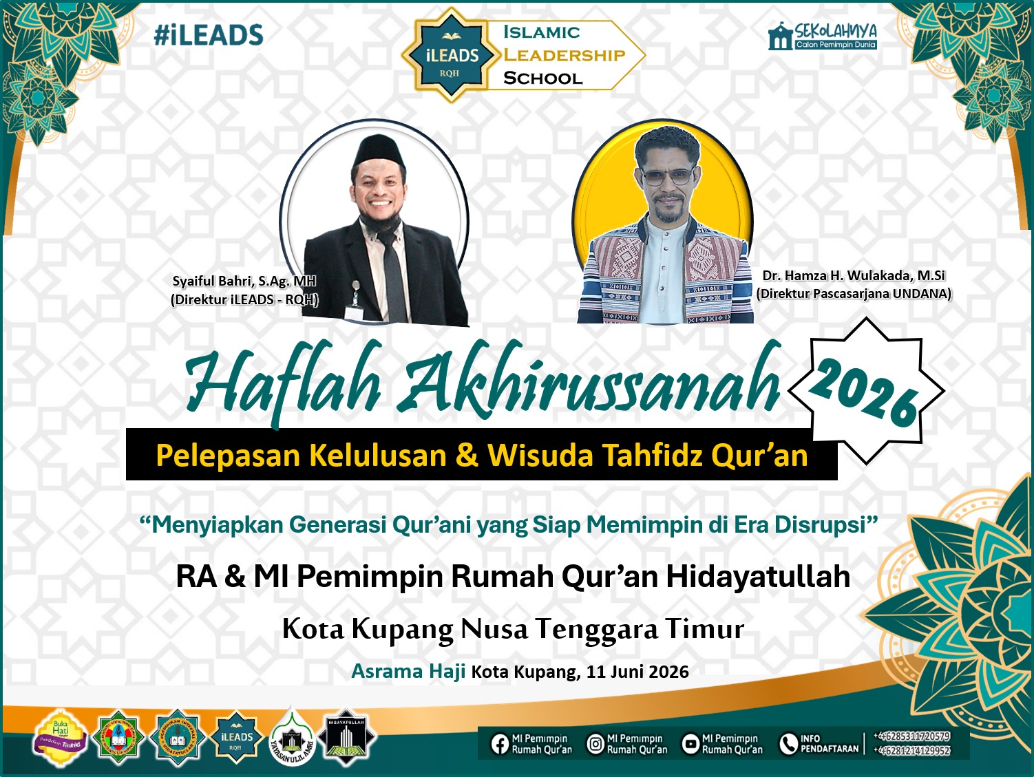 Siapkan Generasi Qur'ani di Era Disrupsi, Hidayatullah Kupang Lepas Lulusan dan Wisudawan Tahfidz 